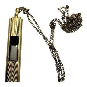 Vintage Gold-Tone Digital Watch Pendant Necklace‎ – 2” Retro Timepiece